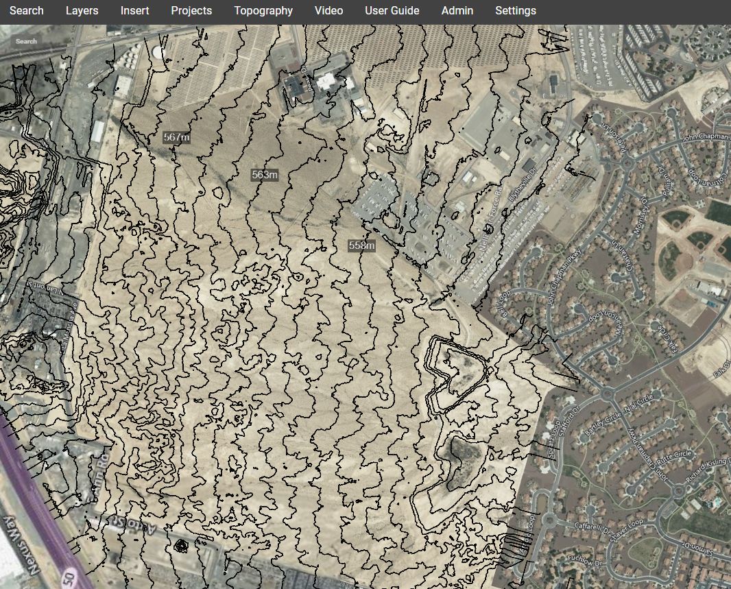las vegas topographic map