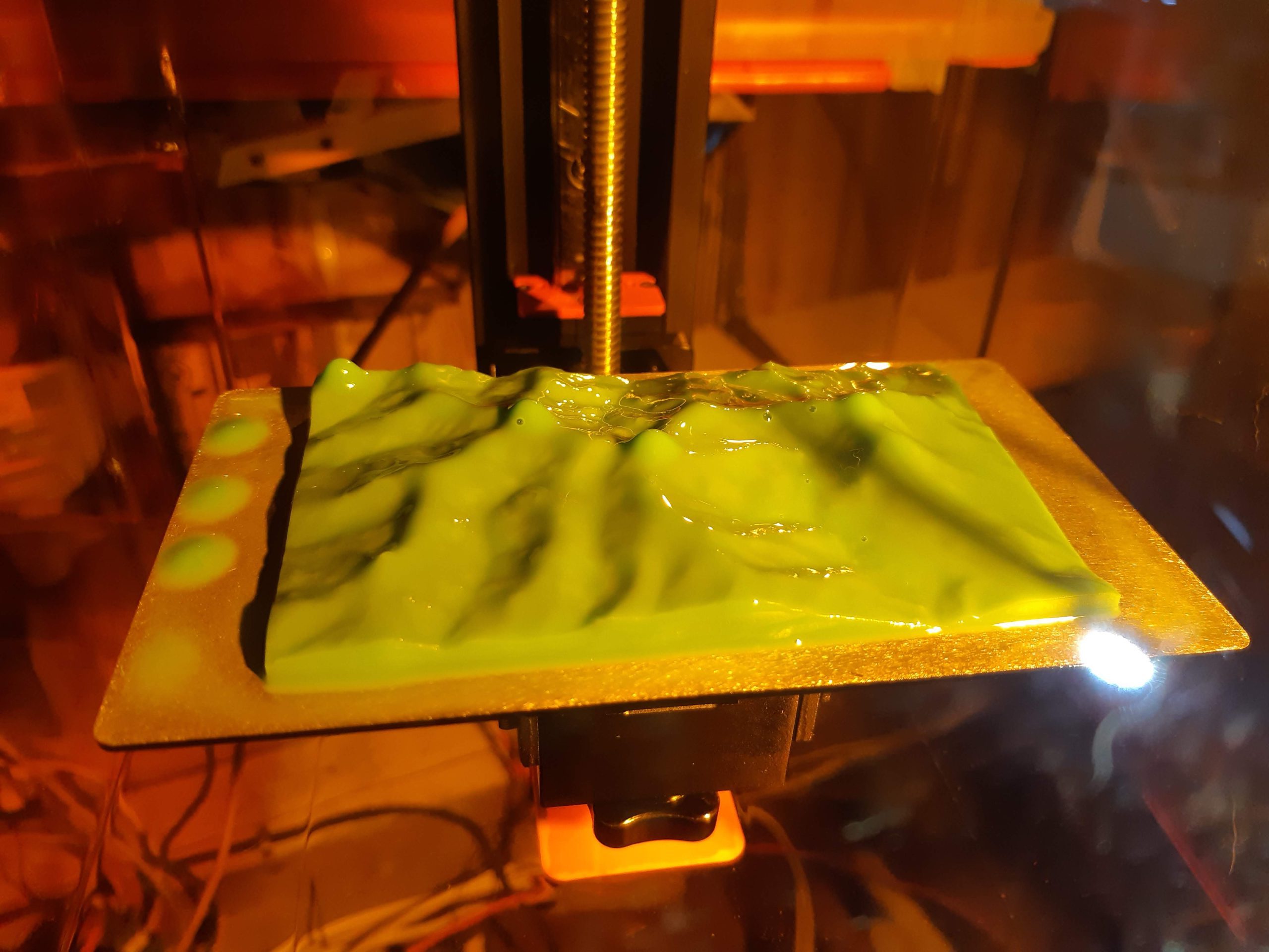 3D terrain model in printer