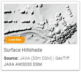 Equator JAXA Surface Hillshade
