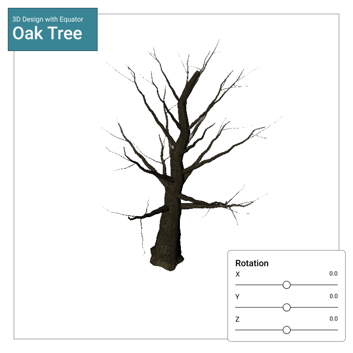 Equator Oak Tree 3D Model