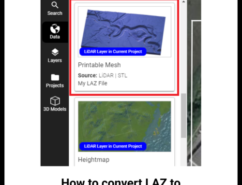 How to convert LAZ to STL in Equator