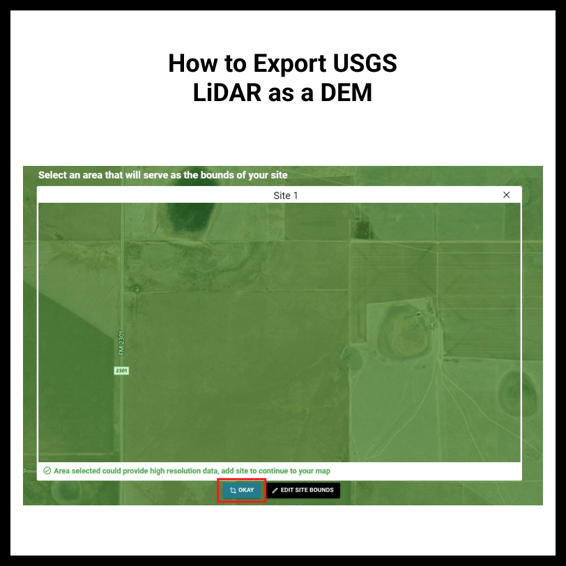 How to Export USGS LiDAR as a DEM