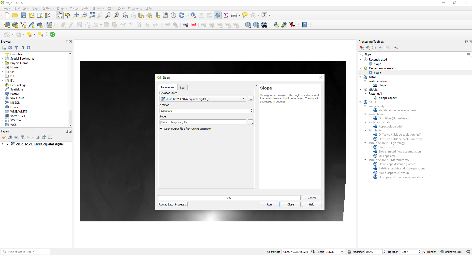 Calculate Slopes in QGIS