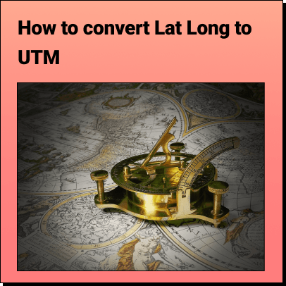 How to convert Lat Long to UTM
