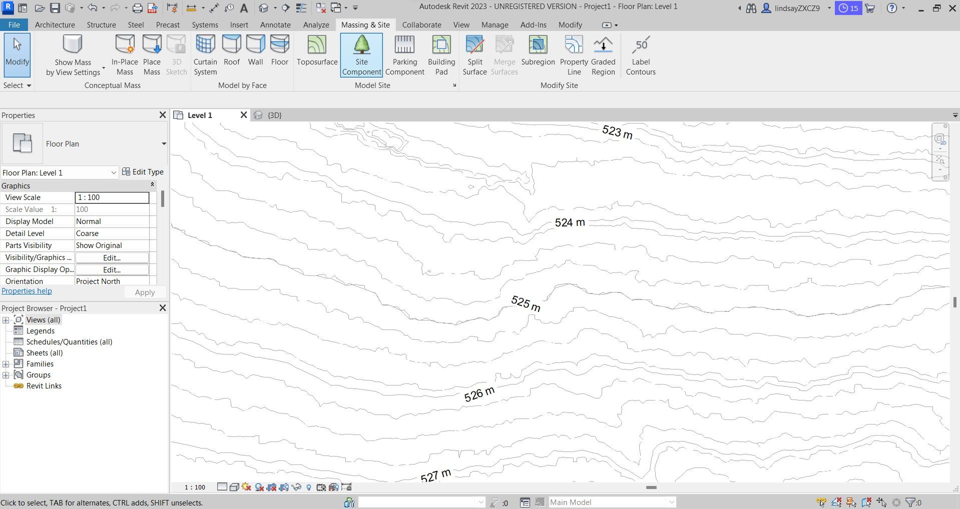 label contours on Revit toposurface; create topography in Revit