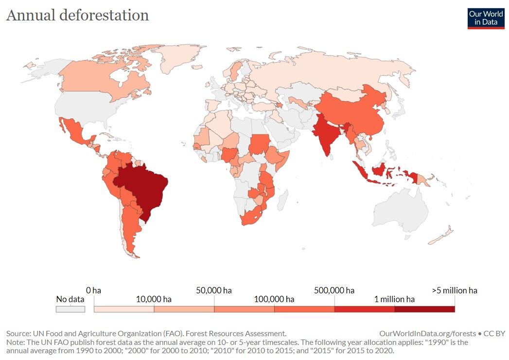 benefits of map making - environmental (deforestation)
