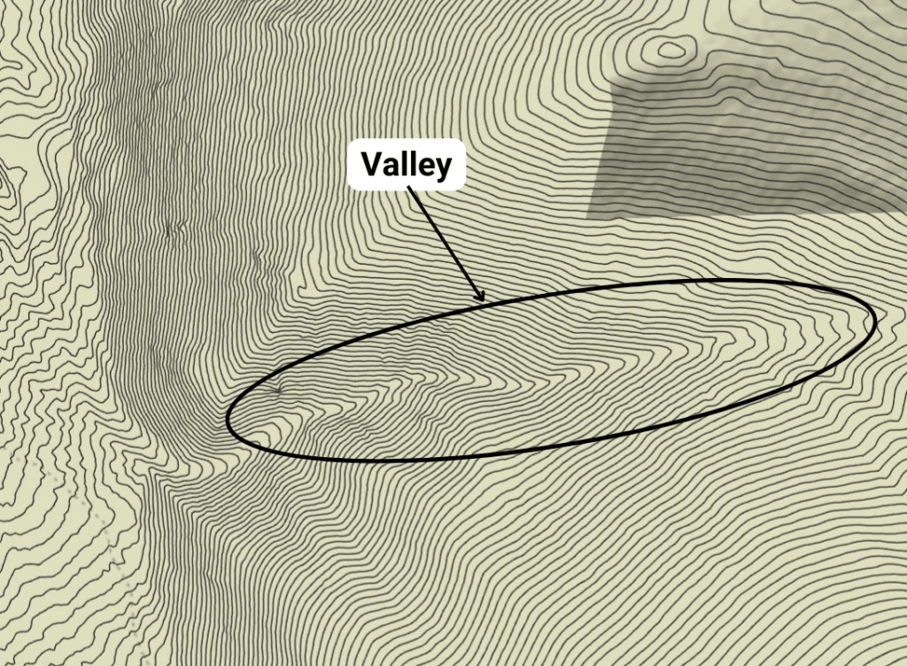 Topographic Contour Feature - Valley