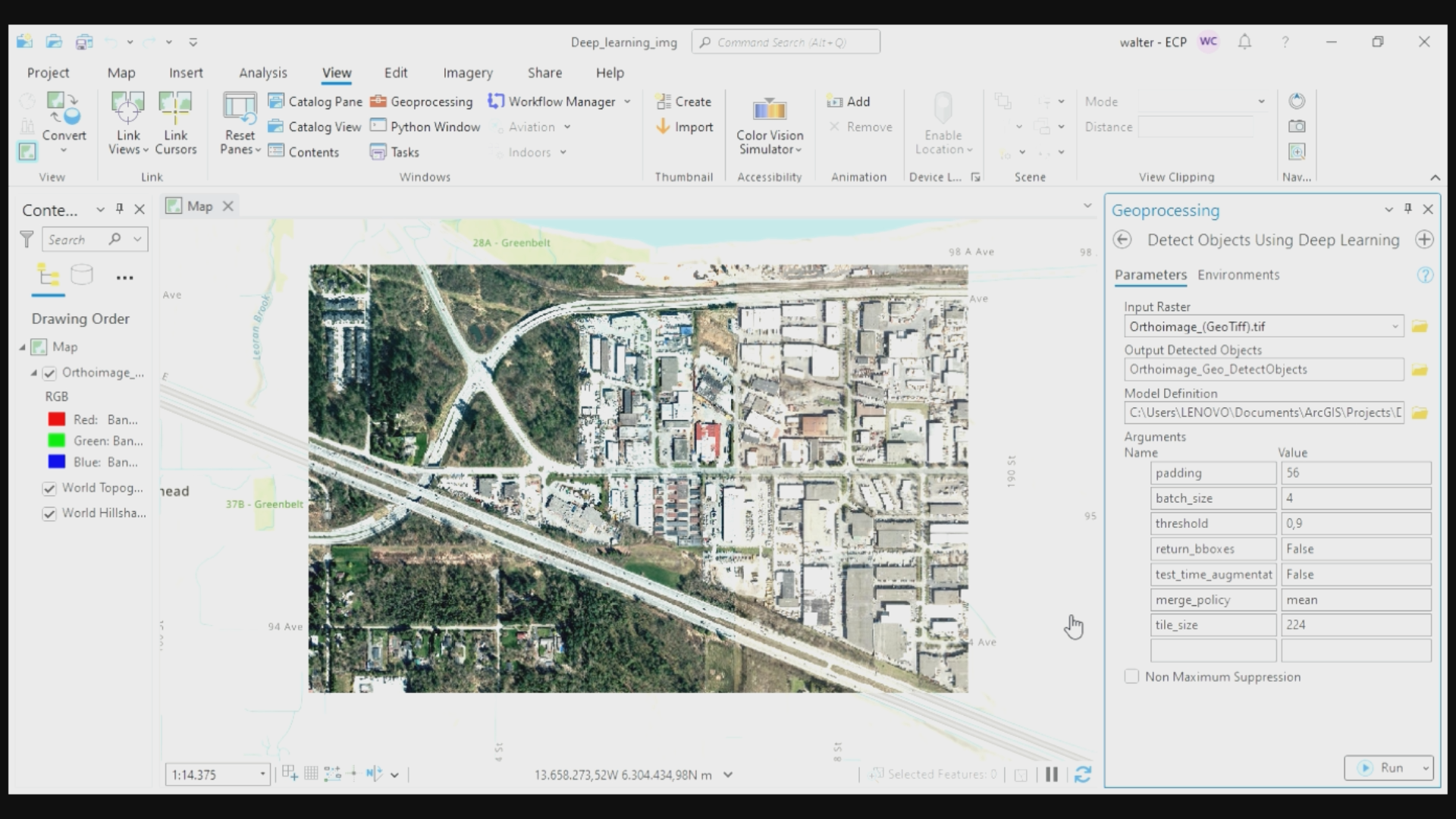 Detect Objects through Deep Learning in ArcGIS Pro - How to Run the Training Model