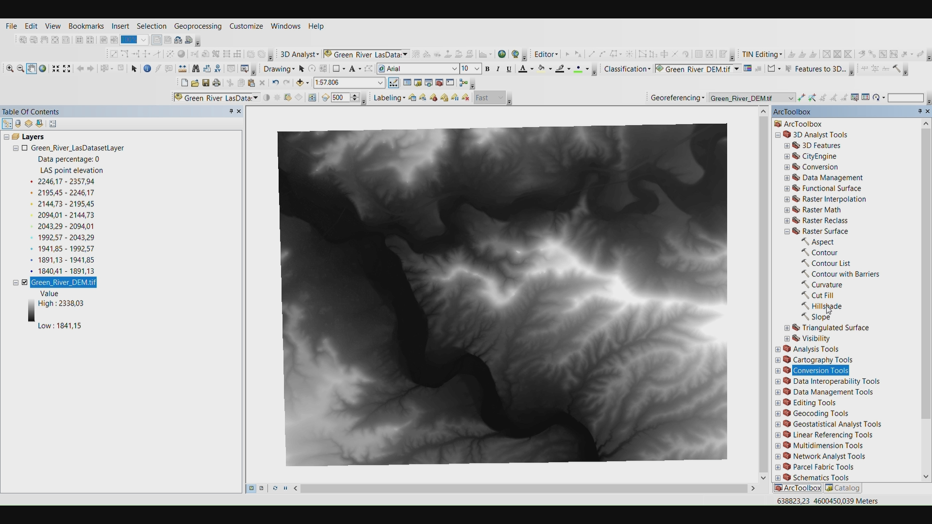 Create a Profile from LAS File in ArcGIS - Create DEM from LASD File